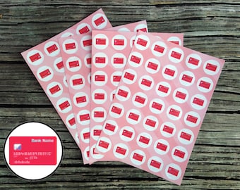 Kreditkortsklistermärken, Fakturaklistermärken, Finansklistermärken, Budgetklistermärken, Kreditklistermärken, Betalningsklistermärken, Kreditkort, Planeringstillbehör