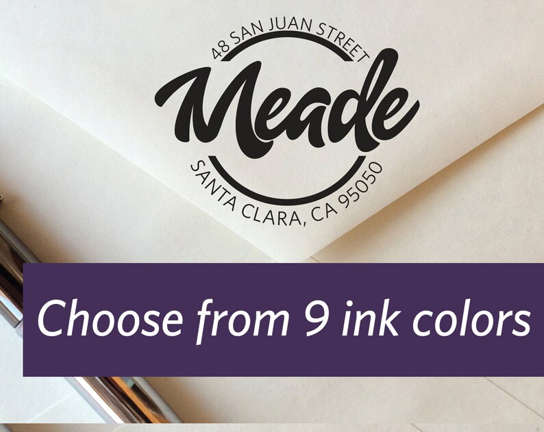 Return Address Stamp Self Inking Address Save the Date Custom Address Stamp Address Stamp Honey Script Return Address Stamp