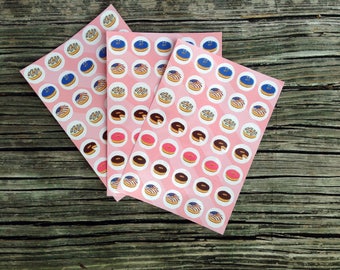 Donut Stickers, Planner Stickers, Life Planner, Planner Accessories, Food Stickers, Doughnut, Stickers, Donuts, Cute Stickers, Donut Planner