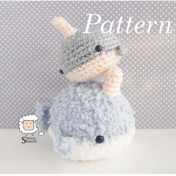 Narwhal Amigurumi Accessory and Fluffy Plush Crochet Pattern