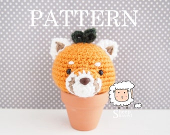 Crochet Red Panda Plant Buddy Pattern: Amigurumi DIY (PDF File)