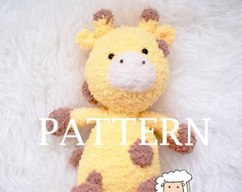 Fluffy Giraffe Crochet Amigurumi PDF PATTERN