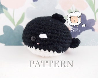 Orca Whale Crochet Amigurumi Keychain Accessory Pattern