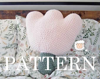 Tulip Pillow Crochet Pattern (PDF file)