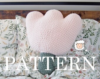 Tulip Pillow Crochet Pattern (PDF file)