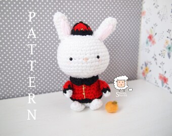 Easy to Follow Crochet Lunar New Year Rabbit PATTERN (in PDF format)