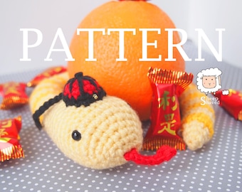Lunar New Year Snake Crochet PATTERN (in PDF format)