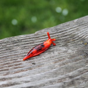 Spotted Slug glass sculpture GLASS SLUG lampwork Glass Animals Handcrafted Snail glass sculpture gift gardener