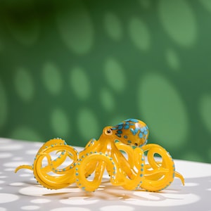 Glass Octopus Sculpture Squid Kraken Cephalopod Blown Glass Octopus Glass Octopus Ocean Octopus Sculpture Squid