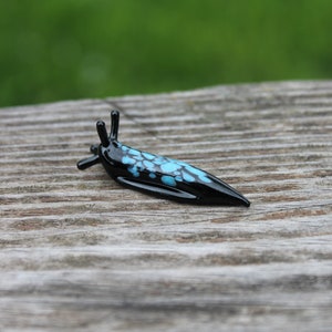Spotted Slug glass sculpture GLASS SLUG lampwork Glass Animals Handcrafted