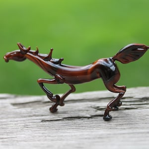 Glass Horse Figurine - Blown Glass Horse - Horse Figurine - Miniature Horse - Glass Sculpture - Murano glass