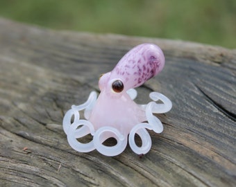 Glass Light Pink and Purple Octopus | Pendants Glass Octopus | Glass Ocean Octopus | Kraken Glass Octopus Figurine