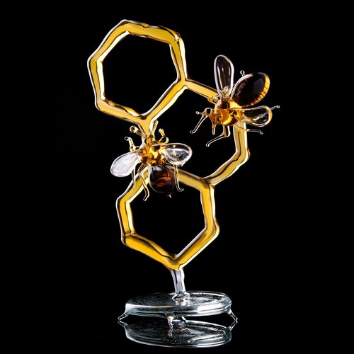 Glass Bee Blown Collectible Figurine Honey Bee Animals - Etsy