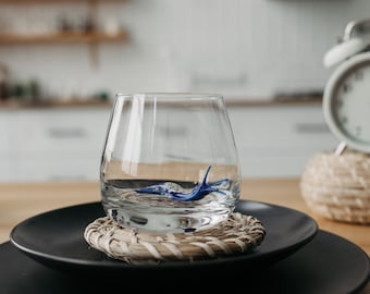 Beautiful Homemade Water Drinking Glass Figurine Slug Animal Hand Blown Glass  Animal Sculpture Animal shot glasses Slug