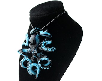 Small Glass Octopus pendant