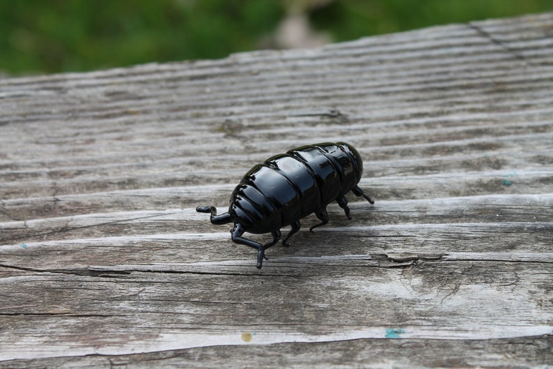 Glass woodlouse, Glass bug, Art glass, Blown Glass bug, glass sculpture woodlouse zdjęcie 3