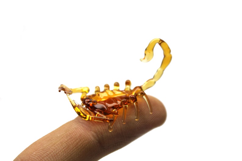 Black Glass Scorpion Figurine Glass Scorpio Scorpion Glass Etsy