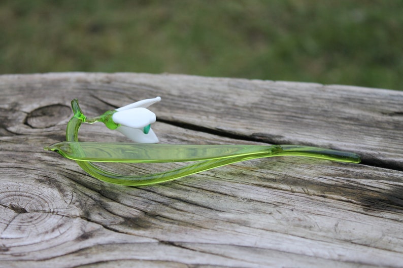 Glass Flower Snowdrop - White Snowdrop - Glass Flower - Single Snowdrop - Forever Snowdrop image 4