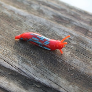 Spotted Slug glass sculpture GLASS SLUG lampwork Glass Animals Handcrafted