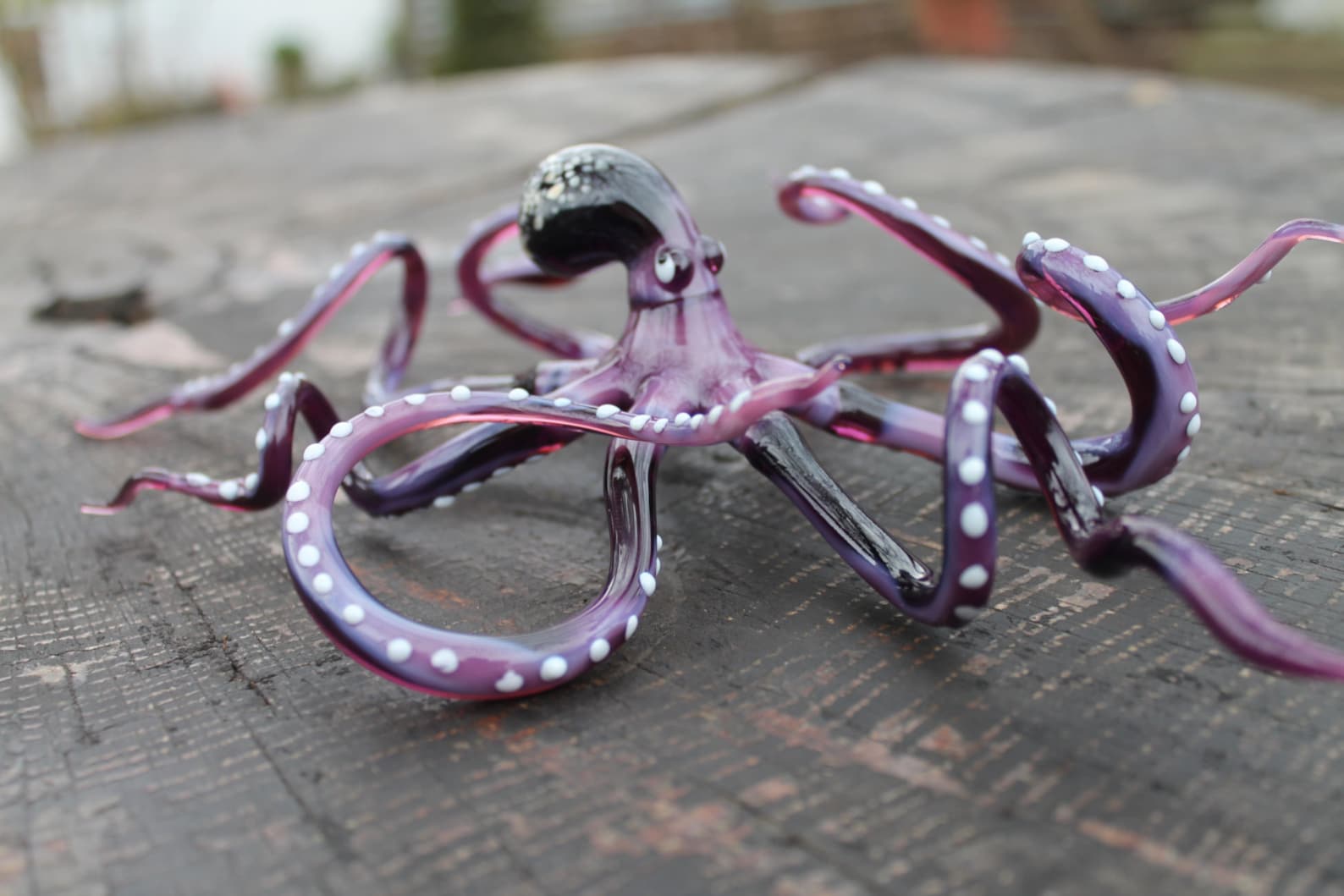 Blown Glass Octopus Glass Purple Octopus Glass Octopus Etsy