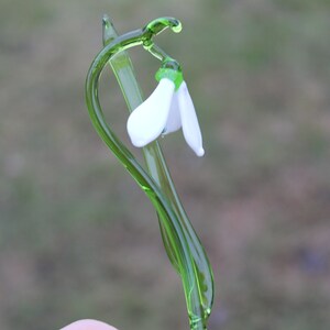 Glass Flower Snowdrop - White Snowdrop - Glass Flower - Single Snowdrop - Forever Snowdrop image 6