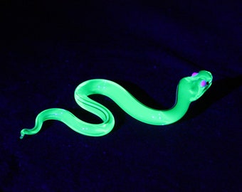 Glasschlangenfigur aus mundgeblasenem Kunstglas zum Sammeln