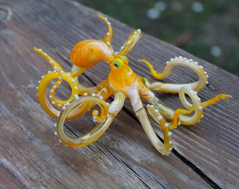 Glass Octopus Sculpture Squid Kraken Cephalopod Miniature Blown Figurine  Blown Glass Octopus Glass Octopus Ocean Octopus Sculpture Squid