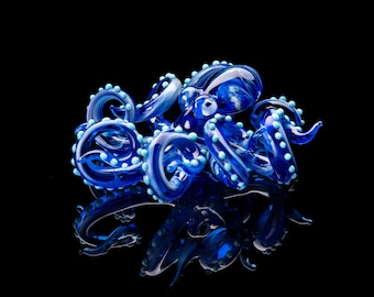 Blown Glass Octopus glass figurine Octopus Glass Ocean Octopus  Kraken Glass Octopus Figurine