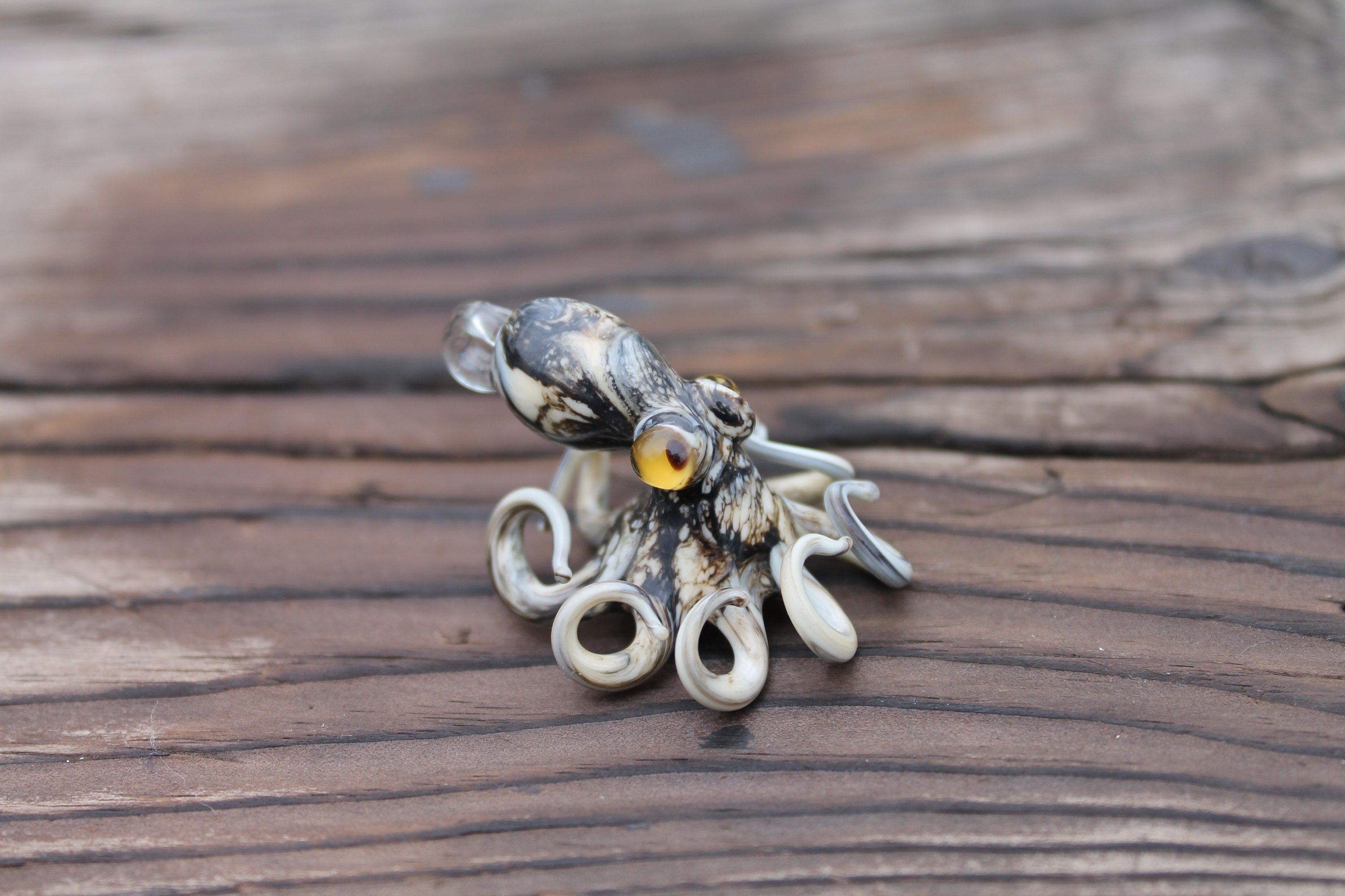 Handcrafted Banded Octopus Murano Glass Pendant - Octopus Glass Rear ...