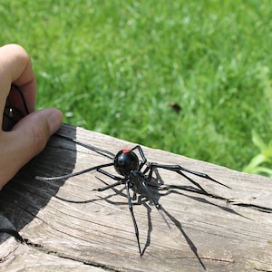 Spider Black Widow, pendant Blown glass Spider,Hanging Spider Black Widow, image 2