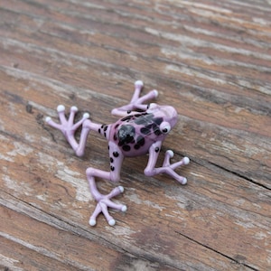 Blown Glass Frog Sculpture poison dart frog Figurine murano art collectible gifts artglass lampwork boro toy Glass Frog Miniature Homedecor
