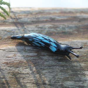 Spotted Slug glass sculpture GLASS SLUG lampwork Glass Animals Handcrafted