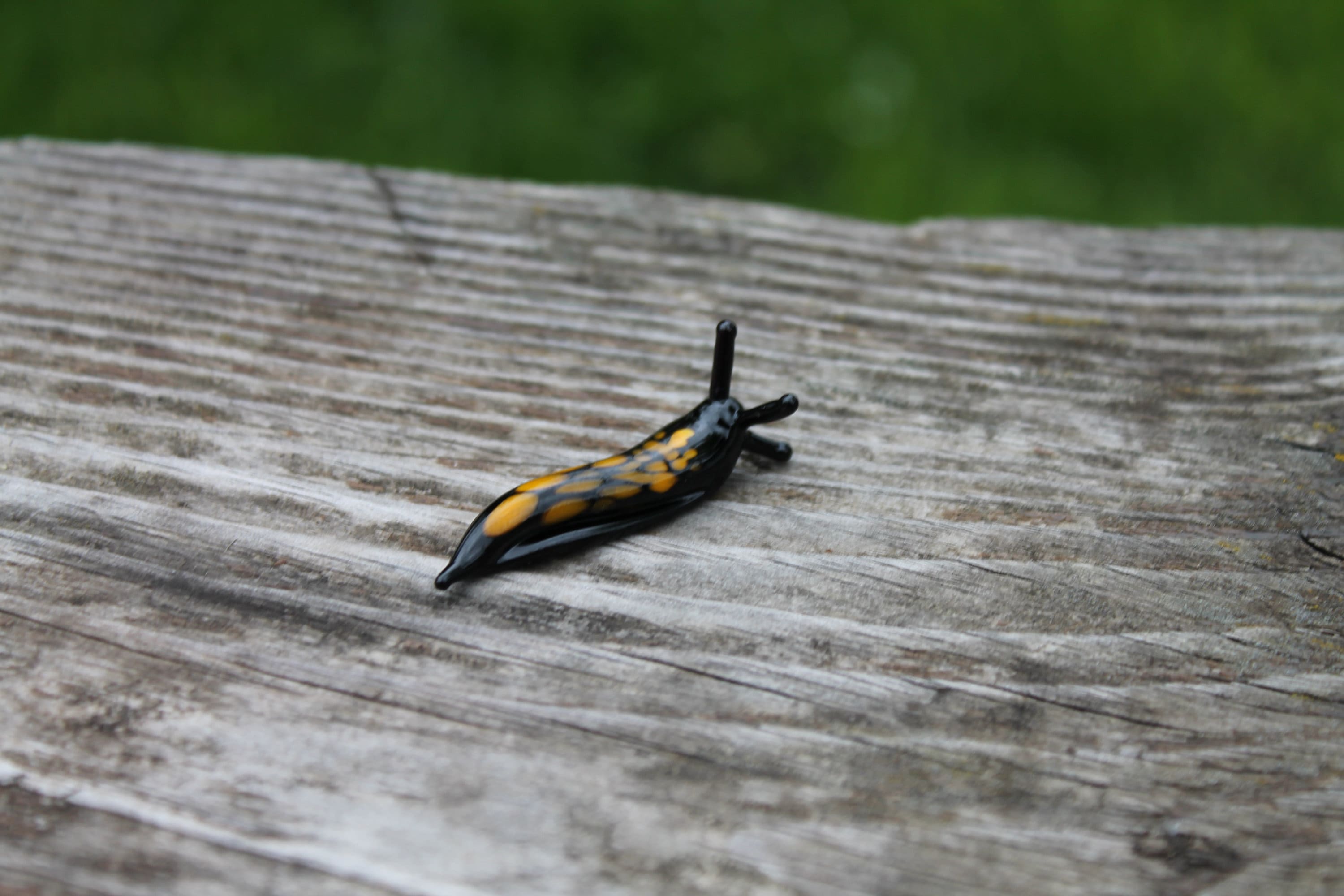 Spotted Slug glass sculpture GLASS SLUG lampwork Glass Animals Handcrafted