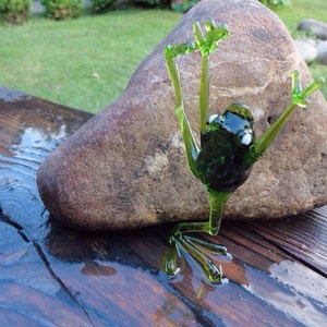 Glass Frog Hand-Blown Collectible Figurine