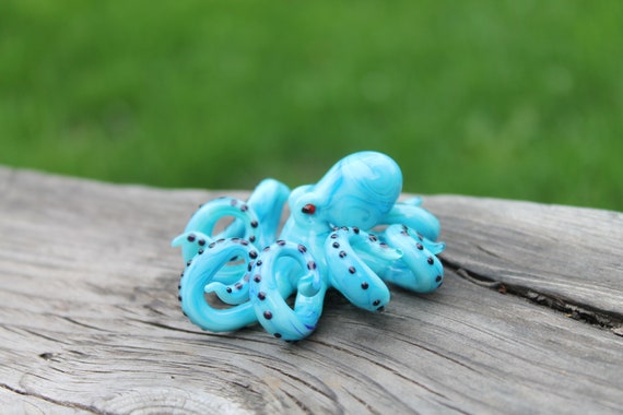 Seattle Kraken Octopus Glass Collectible Necklace Glass Octopus