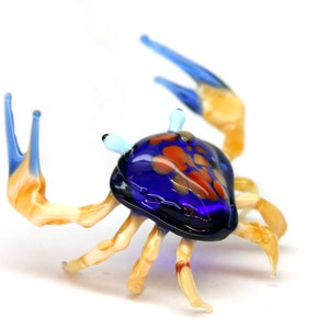 Glass Crab, Art Glass crab, Blown Glass crab, Sculpture Made Of Glass crabs, blown glass figurine