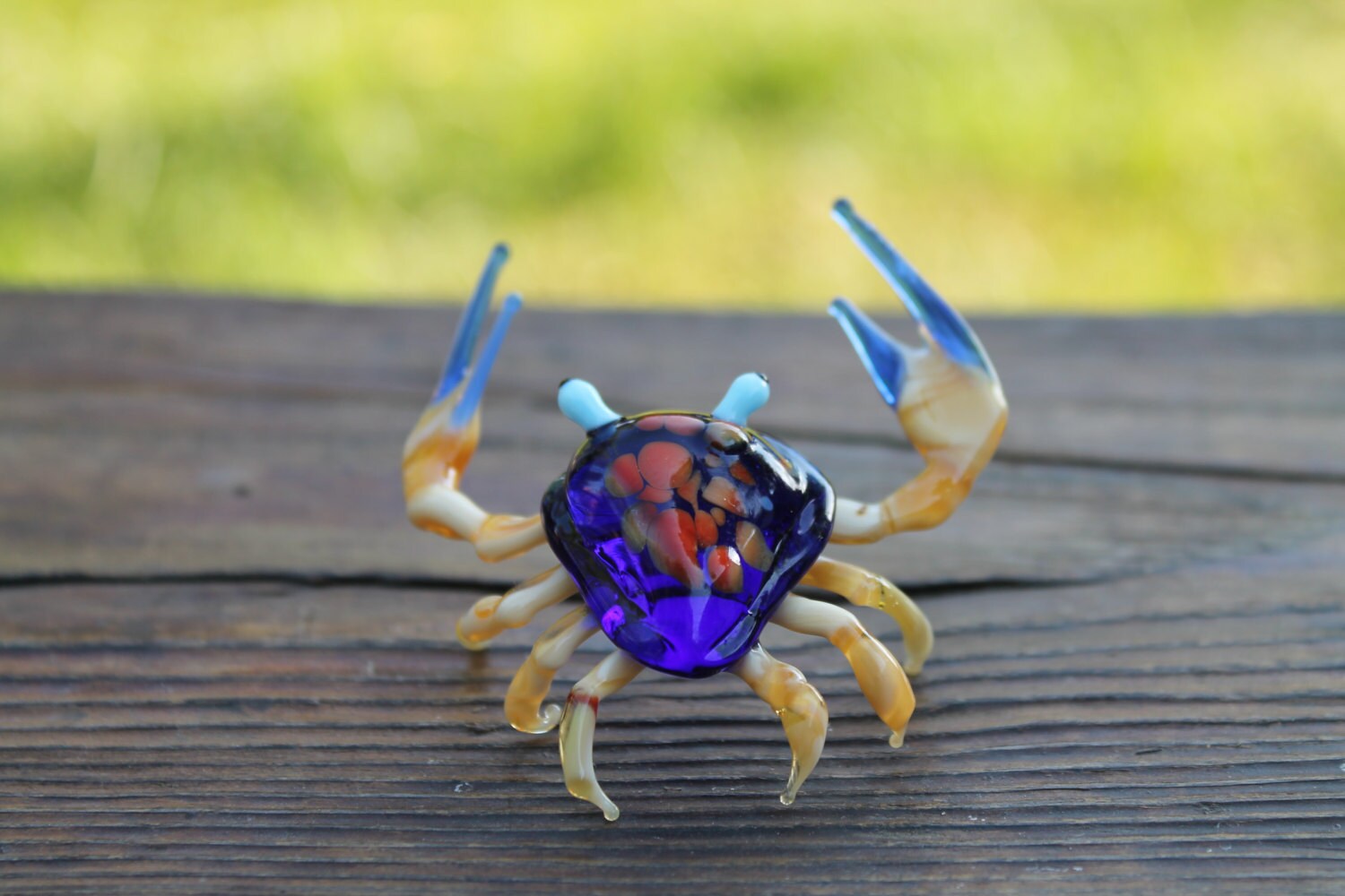 Glass Crab, Art Glass Crab, Blown Glass Crab, Sculpture Made of Glass ...