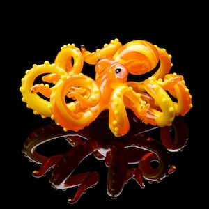 Blown Glass Octopus glass figurine Octopus Glass Ocean Octopus  Kraken Glass Octopus Figurine