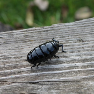 Glass woodlouse, Glass bug, Art glass, Blown Glass bug, glass sculpture woodlouse image 7