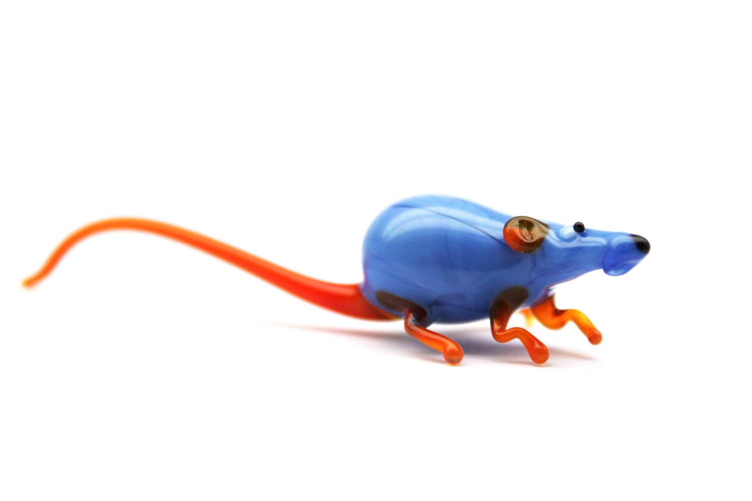 Rat Glass Miniature, Animals Glass Rat, Art Glass, Glass Blown Rat ...