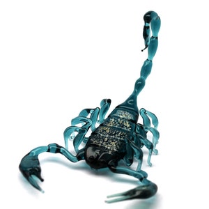 Scorpion verre Miniature, animaux, Art Glass, verre soufflé, Sculpture fait de verre, soufflé figurine en verre