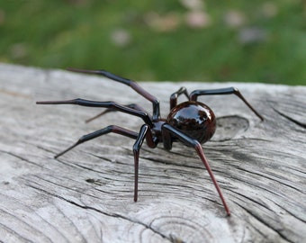 GLASS SPIDER lampwork Handcrafted Glass animal, Art Glass Spider Figurine Glass Figurine Animal Figure Glass Sculpture