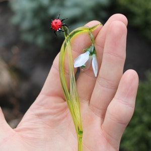 Blume-Schneeglöckchen-Glas Handgeblasenes