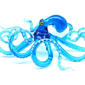 Glass Octopus Sculpture Squid Kraken Cephalopod Miniature Blown Figurine  Blown Glass Octopus Glass Octopus Ocean Octopus Sculpture Squid