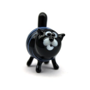 Glass cat Miniature, Animals Glass, Art Glass cat, Glass Blown cat , Sculpture Made Of Glass, Glass Art