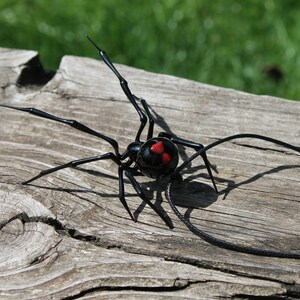 Spider Black Widow, pendant Blown glass Spider,Hanging Spider Black Widow, image 9