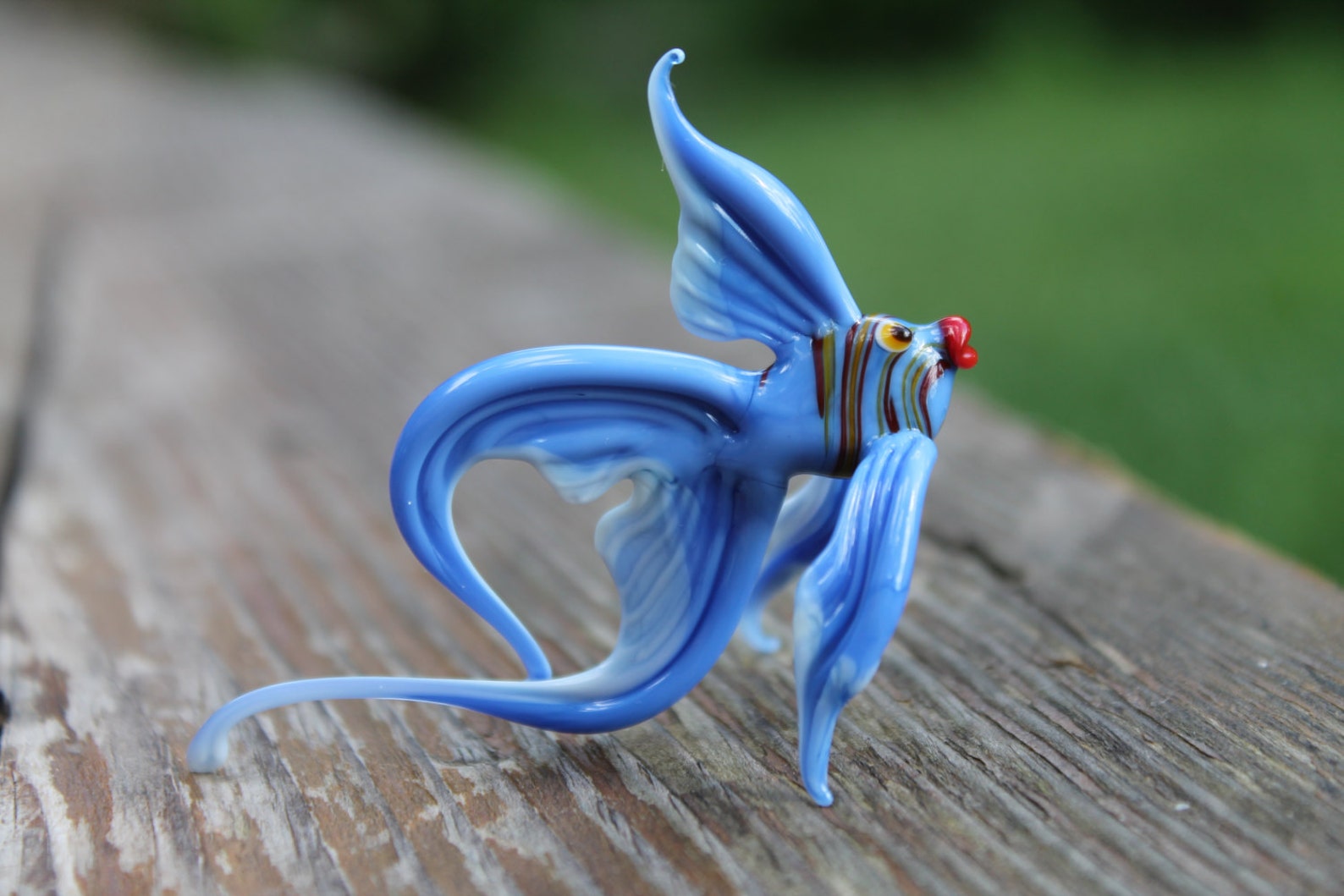 Glass Fish Figurine Fish Sculpture Fish Figure Glass Figurine Etsy