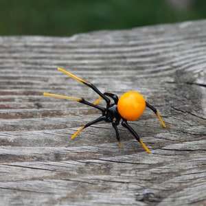 Glass Spider Figurine Blown Glass Spider Glass Spider Miniature Glass Spider Collection Animal Glass Figurine Art Glass Spider image 7