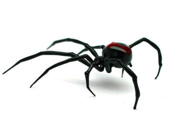 Vidro de animais aranha, vidro artístico, vidro soprado, escultura feita de vidro, estatueta de vidro soprado
