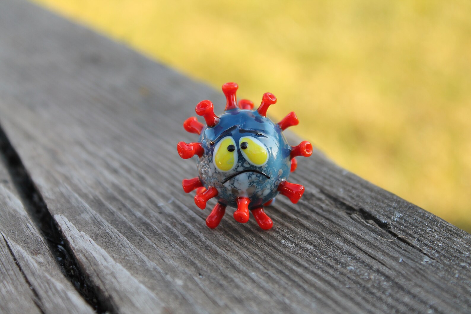 Glass Stuffed Virus Sculpture Glass Figurine Virus Microbe Etsy